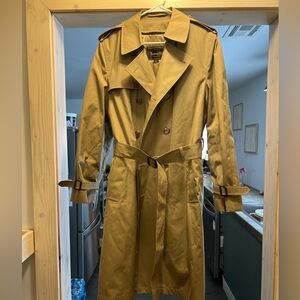 Botany 500 Mens Trench Coat Size 38 Regular Tan Removable Lining